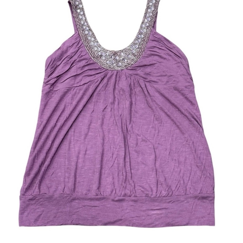 Lavender Embellished Women's Tank Top